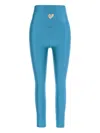 Monfusò Heart-embellished Leggings In Blue