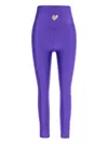 Monfusò Heart-motif Leggings In Purple