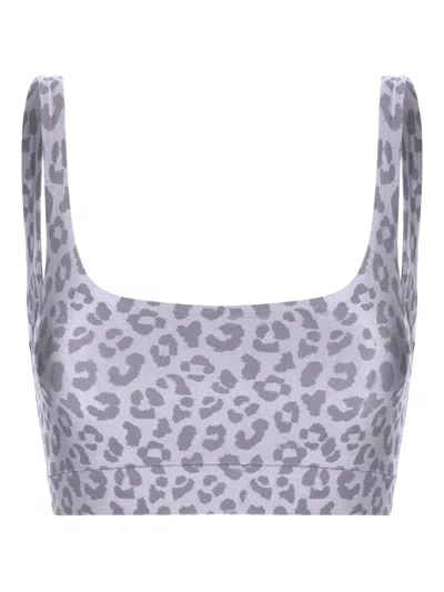 Monfusò Nina Leopard-print Scoop-neck Top In Animal Print