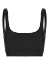 Monfusò Stretch Square-neck Top In Black