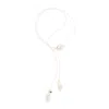 Monái Women's White Long Baroque Pearl Moonstone Necklace In Metallic