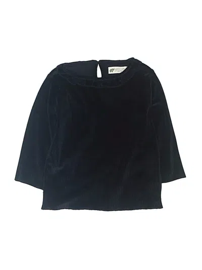 Pre-owned Monica + Andy Kids' 3/4 Sleeve Top Black Crew Neck Tops
