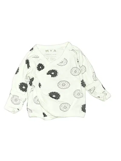 Pre-owned Monica + Andy Babies' 3/4 Sleeve T-shirt In White