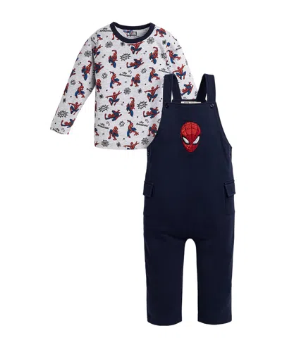 Monica + Andy Kids'  Crewneck T-shirt & Overall Set In White