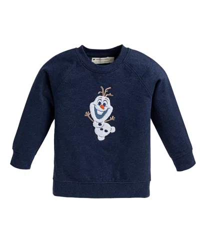 Monica + Andy Kids'  Embroidered Crewneck Sweatshirt In Blue