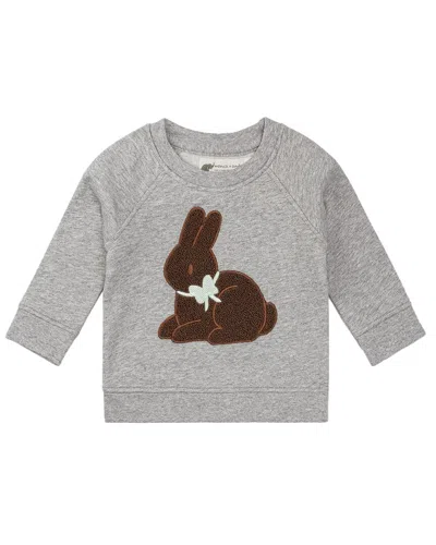 Monica + Andy Kids'  Embroidered Crewneck Sweatshirt In Gray