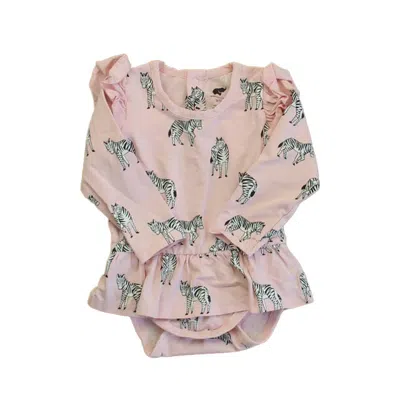 Monica + Andy Kids'  Girls Pink Zebra Dress