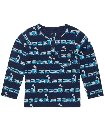 Monica + Andy Kids'  Henley T-shirt In Blue