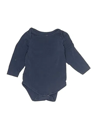 Pre-owned Monica + Andy Babies' Long Sleeve Onesie In Blue
