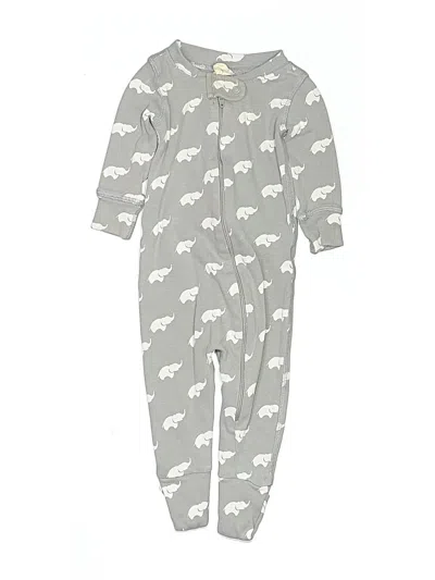Pre-owned Monica + Andy Babies' Long Sleeve Onesie In Gray