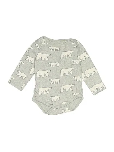 Pre-owned Monica + Andy Babies' Long Sleeve Onesie In Gray