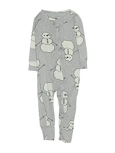 Pre-owned Monica + Andy Kids' Long Sleeve Onesie In Gray