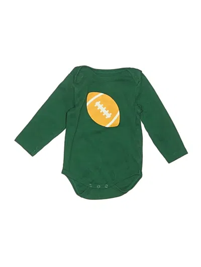 Pre-owned Monica + Andy Babies' Long Sleeve Onesie In Green