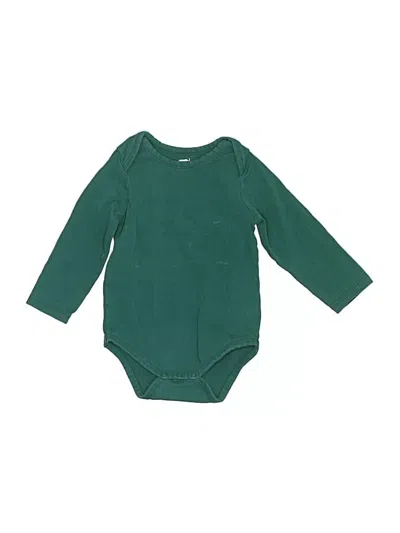 Pre-owned Monica + Andy Babies' Long Sleeve Onesie In Green