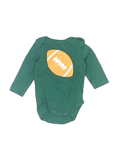 Pre-owned Monica + Andy Babies' Long Sleeve Onesie In Green