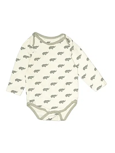 Pre-owned Monica + Andy Babies' Long Sleeve Onesie In Ivory