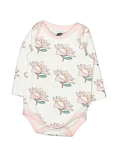 Pre-owned Monica + Andy Babies' Long Sleeve Onesie In Ivory