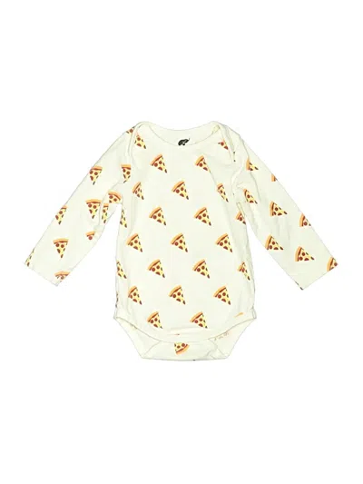 Pre-owned Monica + Andy Babies' Long Sleeve Onesie In Ivory