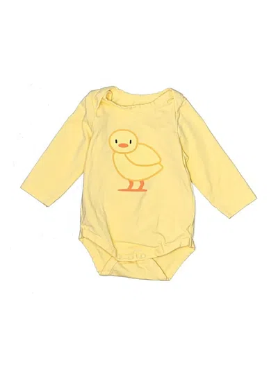 Pre-owned Monica + Andy Babies' Long Sleeve Onesie In Yellow