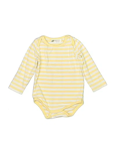 Pre-owned Monica + Andy Babies' Long Sleeve Onesie In Yellow