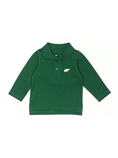 Pre-owned Monica + Andy Babies' Long Sleeve Polo Shirt In Green