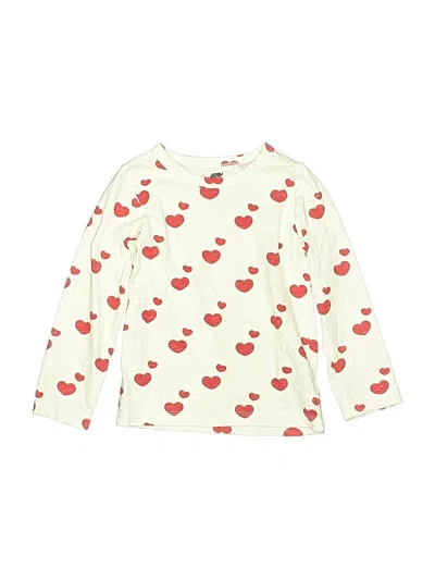 Pre-owned Monica + Andy Kids' Long Sleeve T-shirt In White