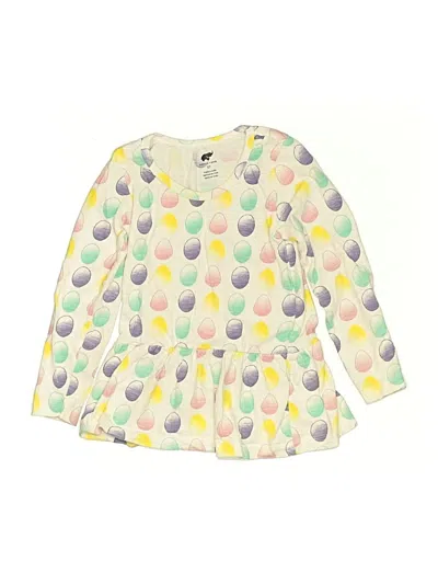 Pre-owned Monica + Andy Kids' Long Sleeve Top Yellow Keyhole Neckline Tops
