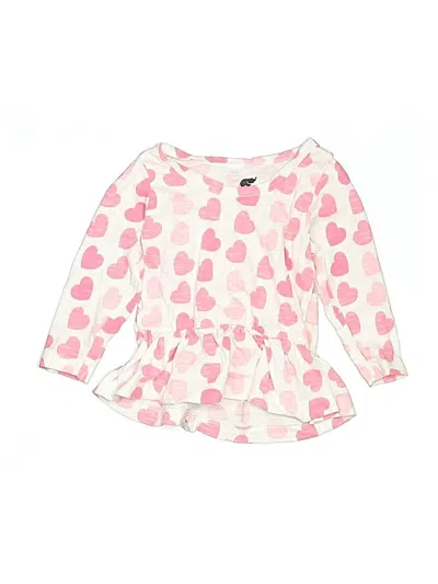 Pre-owned Monica + Andy Kids' Long Sleeve T-shirt In Pink