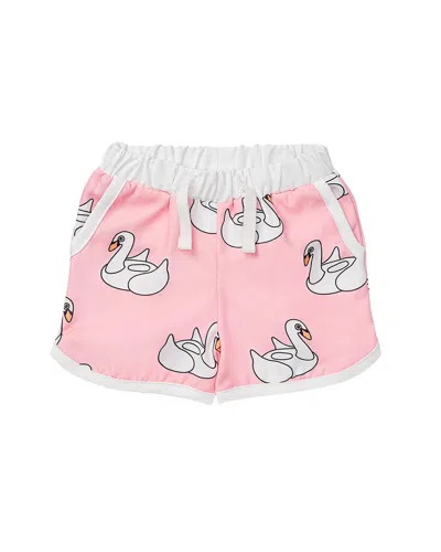 Monica + Andy Kids'  Pocket Swim Trunks In Pink