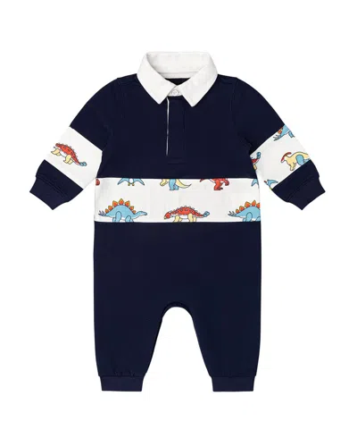 Monica + Andy Kids'  Rugby Romper In Blue