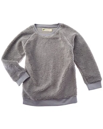Monica + Andy Kids'  Sherpa Crewneck Sweatshirt In Gray