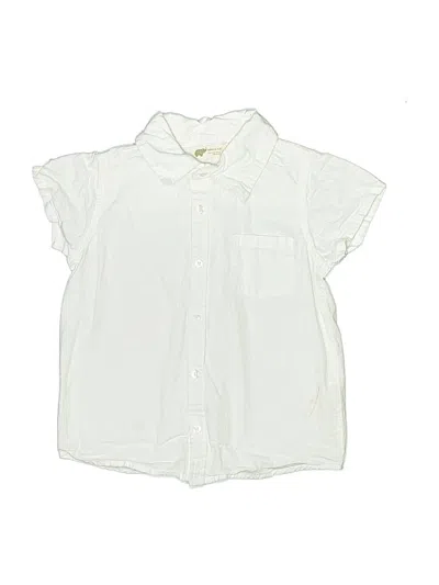 Pre-owned Monica + Andy Kids' Short Sleeve Button Down Shirt In Ivory
