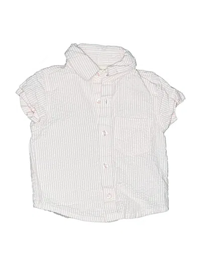 Pre-owned Monica + Andy Babies' Short Sleeve Button Down Shirt In White