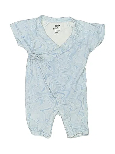 Pre-owned Monica + Andy Babies' Short Sleeve Onesie In Blue