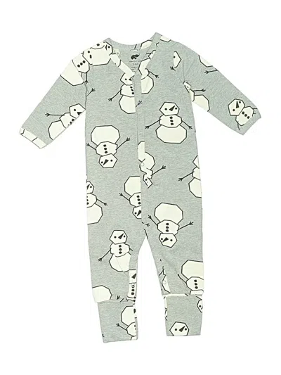 Pre-owned Monica + Andy Babies' Short Sleeve Onesie In Gray