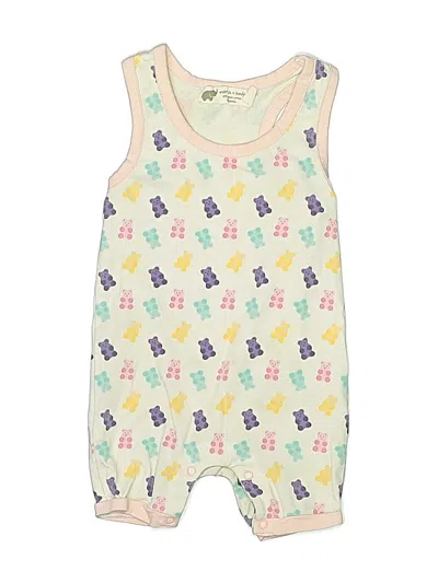 Pre-owned Monica + Andy Babies' Short Sleeve Onesie In Ivory