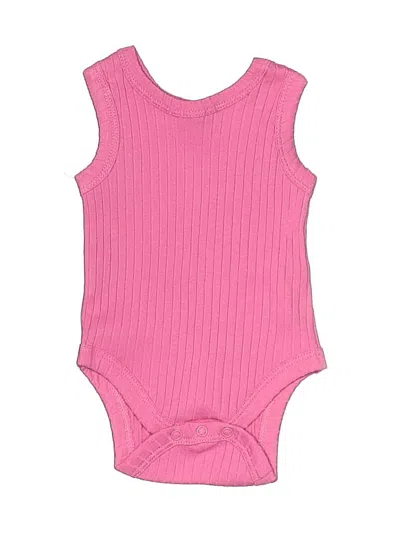 Pre-owned Monica + Andy Babies' Short Sleeve Onesie In Pink