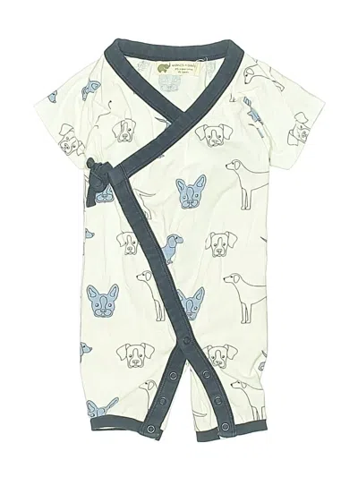 Pre-owned Monica + Andy Babies' Short Sleeve Onesie In White