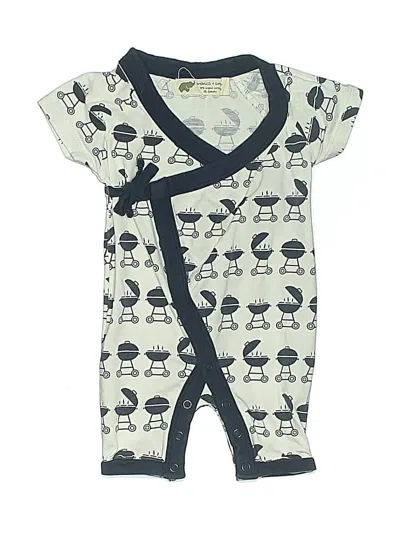 Pre-owned Monica + Andy Babies' Short Sleeve Onesie In White