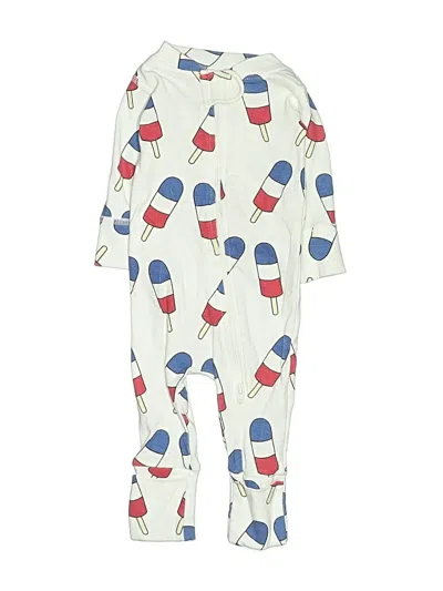 Pre-owned Monica + Andy Babies' Short Sleeve Onesie In White