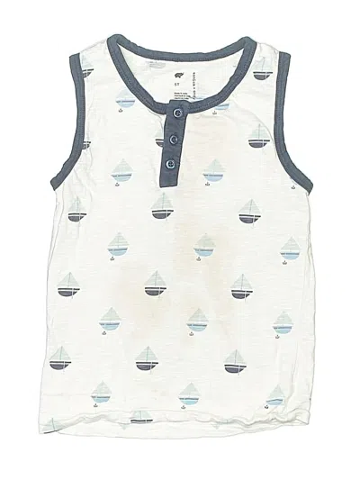 Pre-owned Monica + Andy Kids' Sleeveless T-shirt In Ivory
