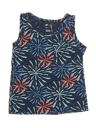 Pre-owned Monica + Andy Kids' Tank Top Blue Halter Neckline Tops