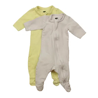 Monica + Andy Kids'  Unisex Yellow Purple 2-piece Pajamas Size: Preemie In Multi