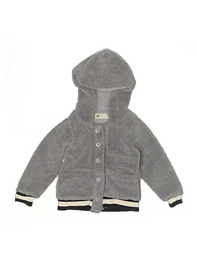 Pre-owned Monica + Andy Kids' Zip Up Hoodie In Gray