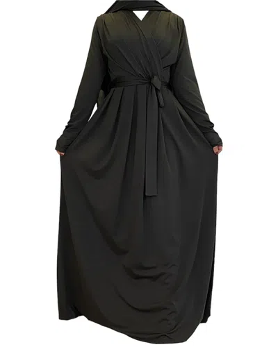 Monica Fashion Plus Maxi Dress In Black