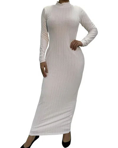 Monica Fashion Plus Maxi Dress In White