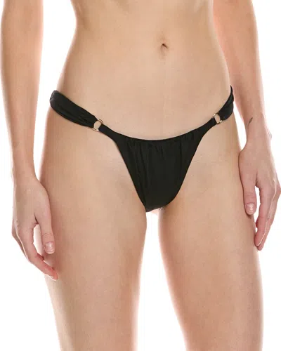 Monica Hansen Beachwear Bond Girl Scrunch Bikini Bottom In Black