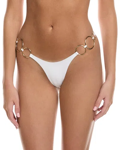 Monica Hansen Beachwear Girl On Fire Bikini Bottom In White