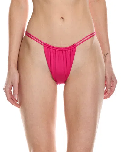 Monica Hansen Beachwear Money Maker 2 String Bikini Bottom In Pink