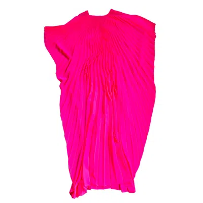 Monica Mahoney Women's Pink / Purple Esmerelda Caftan In Neon Pink Chiffon